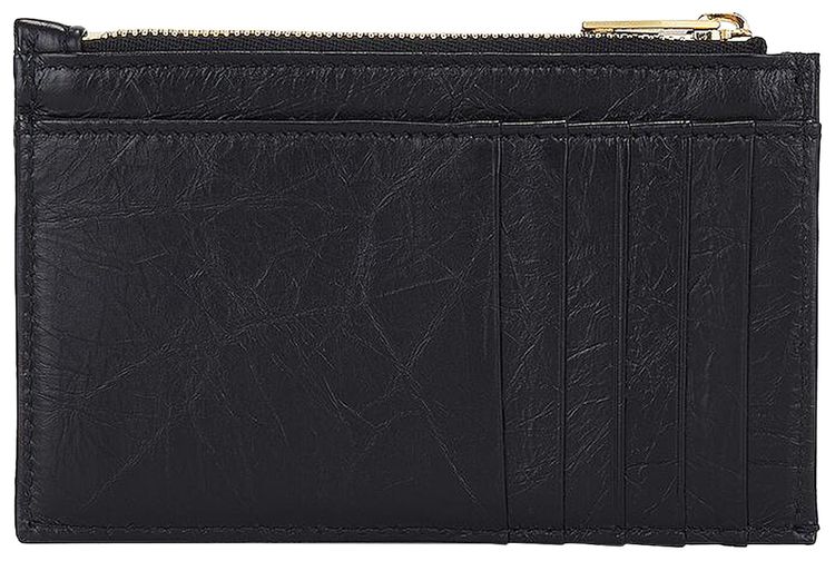 Balenciaga Crush Coin Card Holder Black