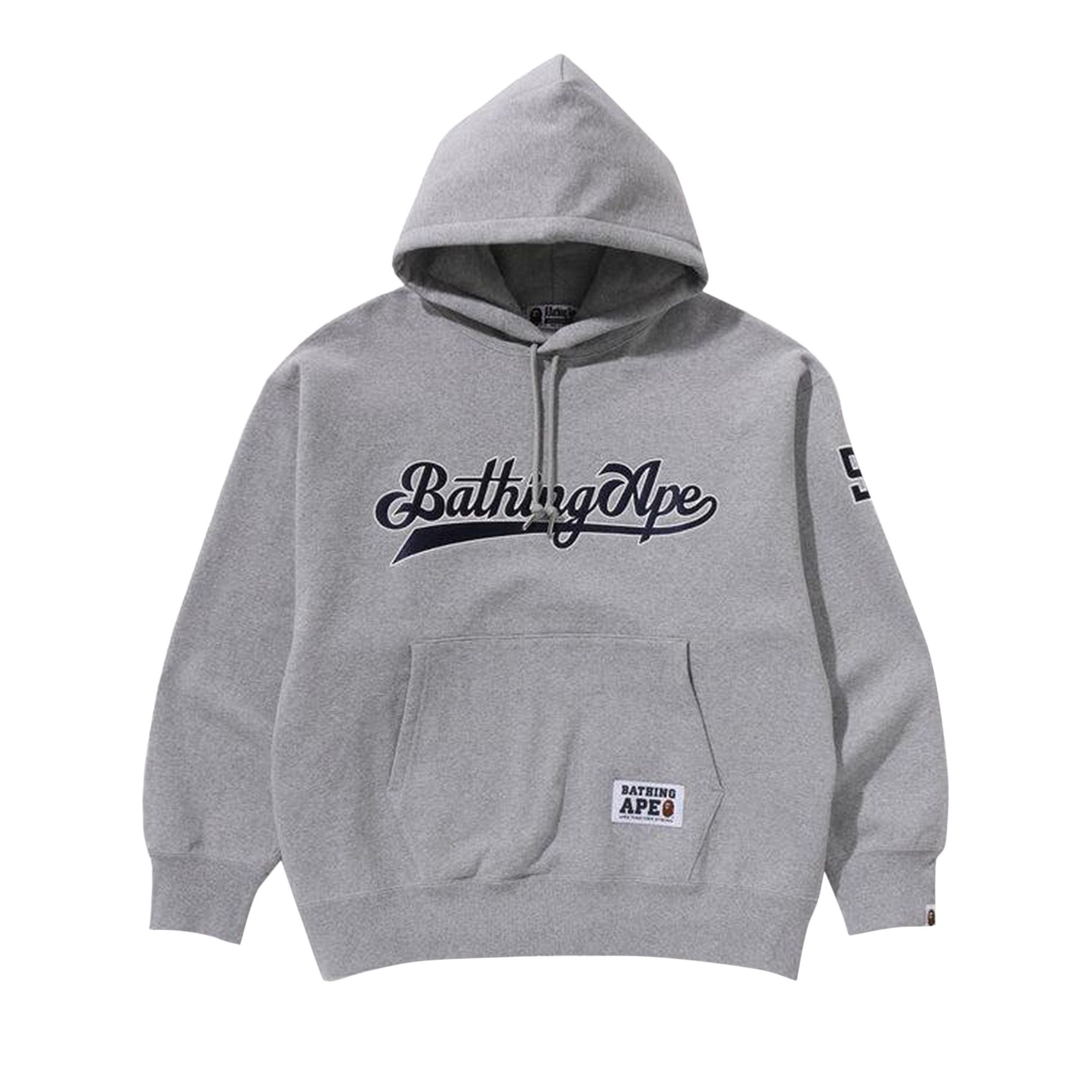 【A BATHING APE】BASEBALL LOGO RELAXED FIT PULLOVER HOODIE A Bathing Ape Baseball Logo Relaxed Fit Pullover Hoodie