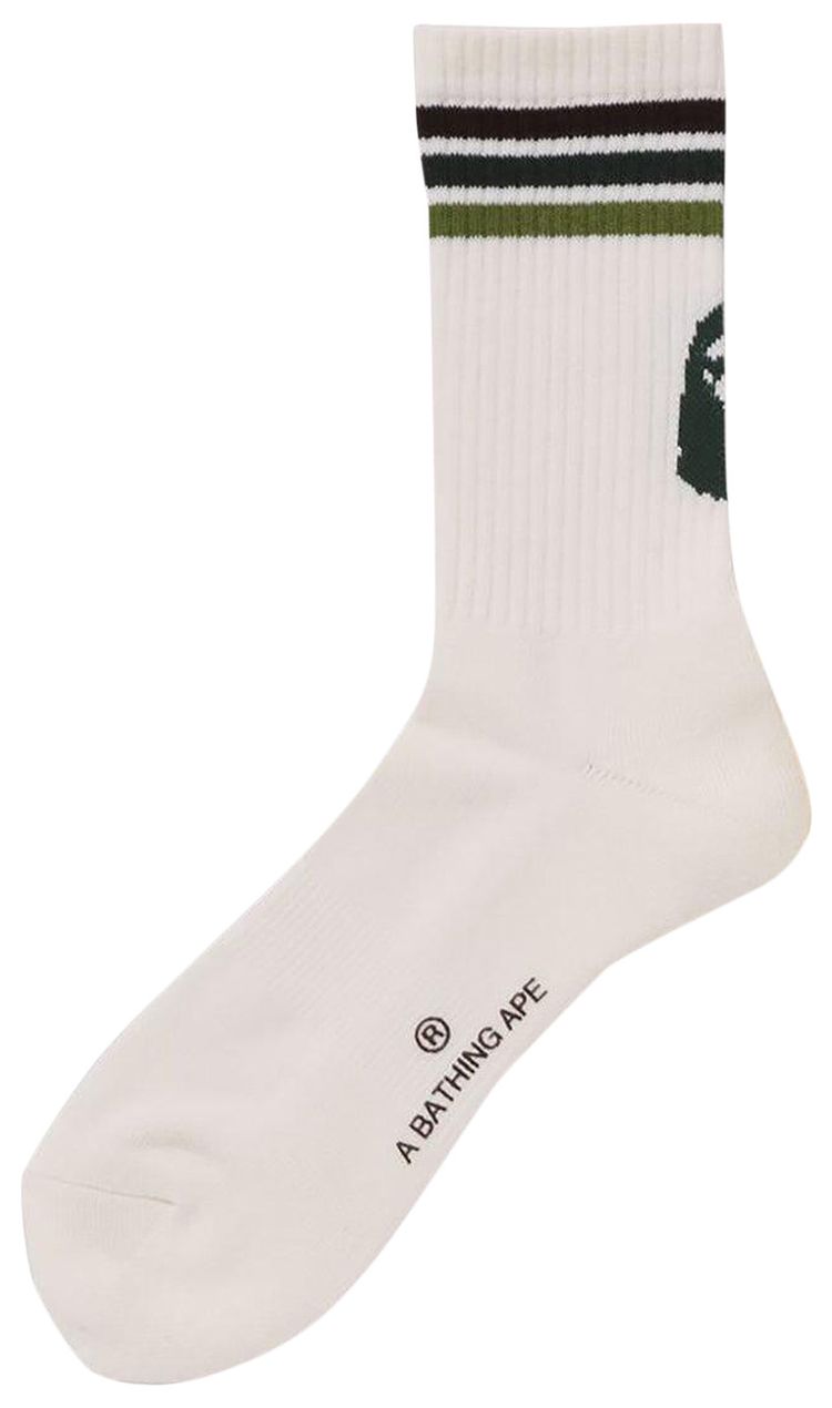 BAPE Line Socks Green