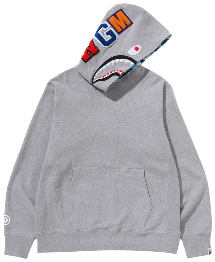 BAPE ABC Camo Shark Pullover Hoodie Grey