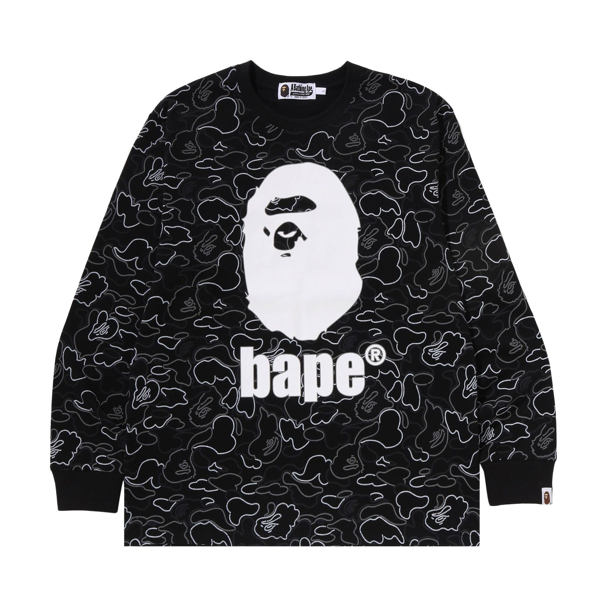 Buy BAPE Neon Camo Long-Sleeve Tee 'Black' - 1L30 111 008
