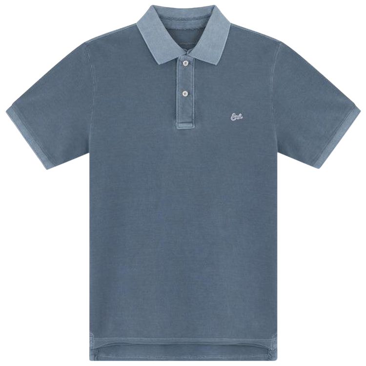 ERL Script Polo T Shirt Navy