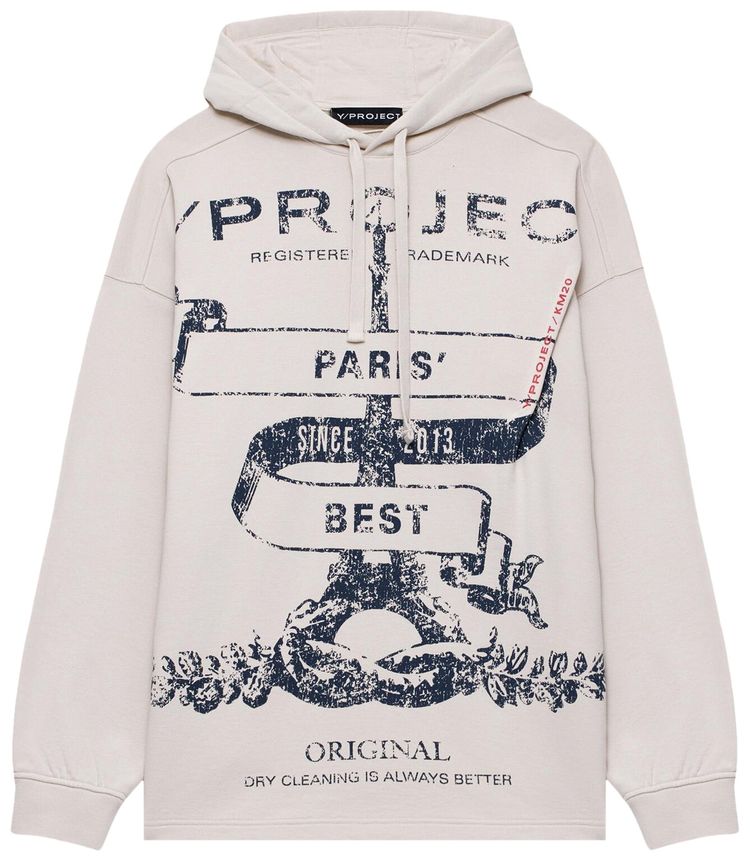 YProject Paris Best Printed Hoodie Light Beige
