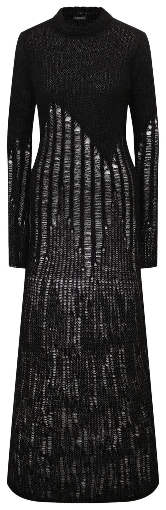 Ann Demeulemeester Paiva Long Knitted Dress Black