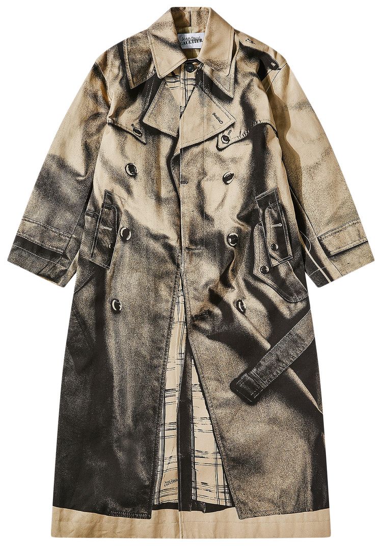 Jean Paul Gaultier Trompe LOeil Trench Coat SandBlack
