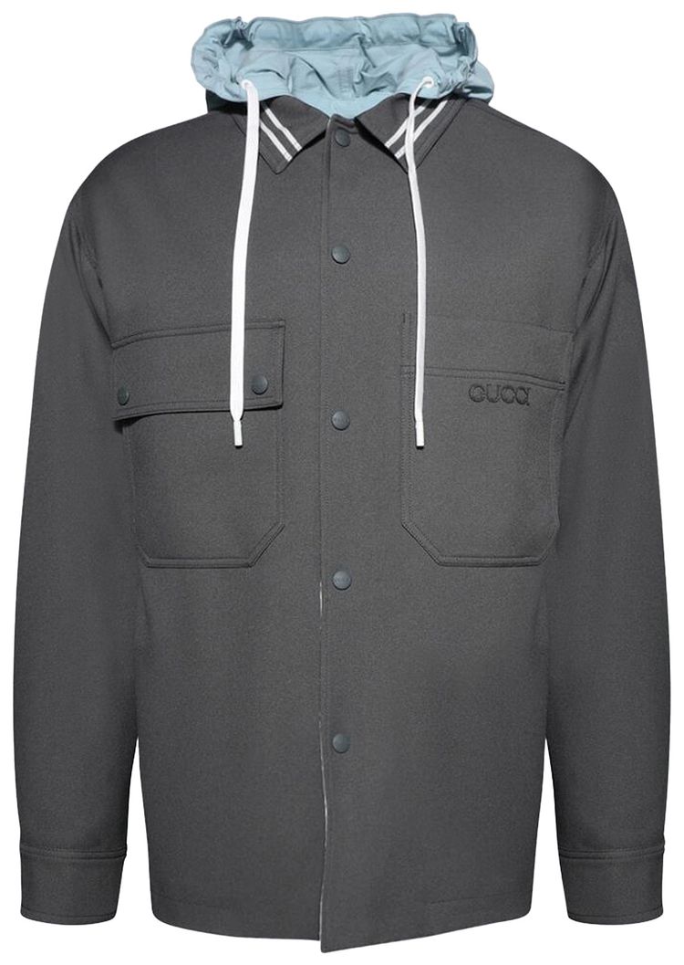 Gucci Fluid Drill Jacket Steel