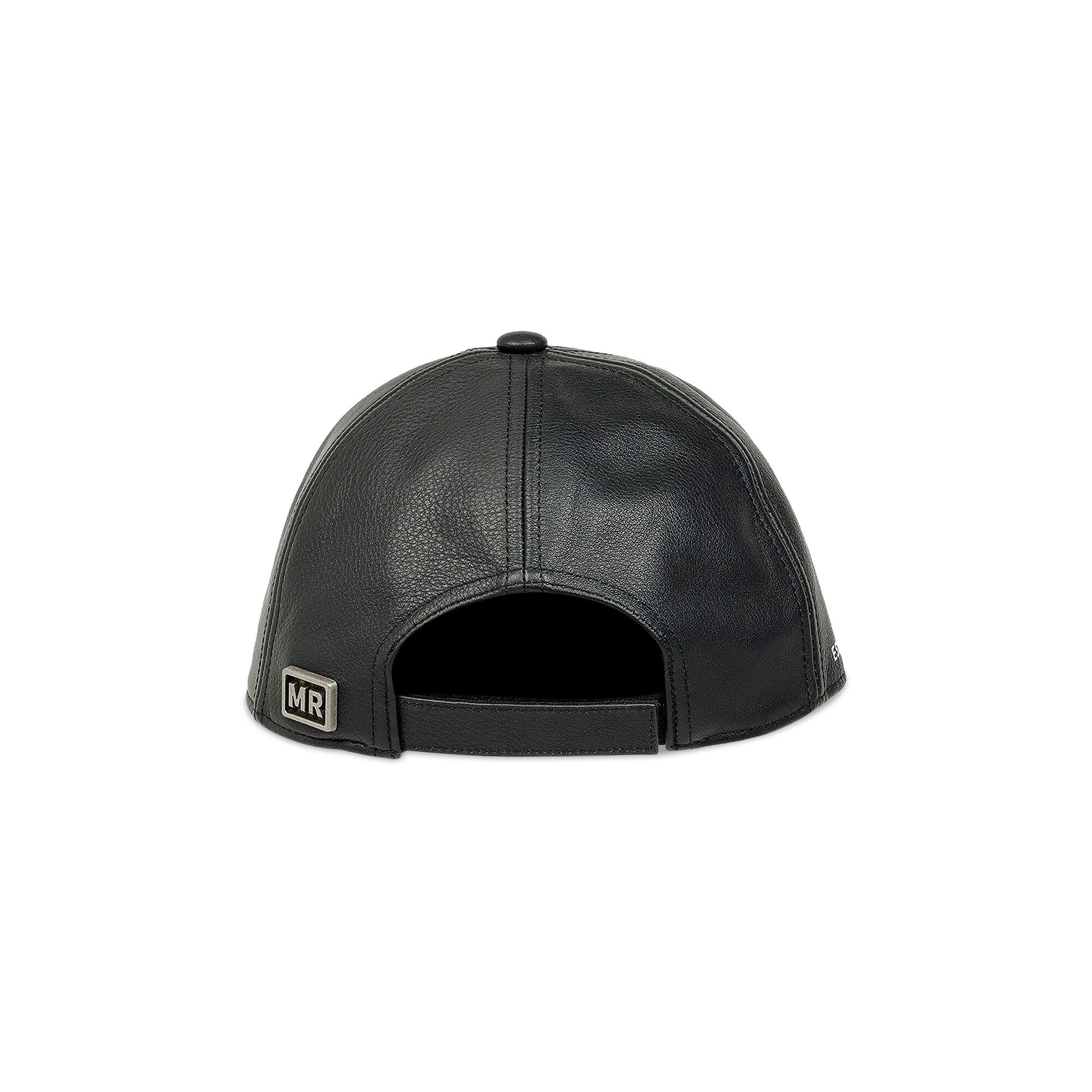 Buy Martine Rose Leather Cap 'Black' - 1170LP09001 BLAC | GOAT