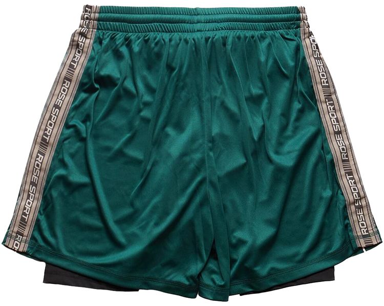 Martine Rose Double Football Shorts Green