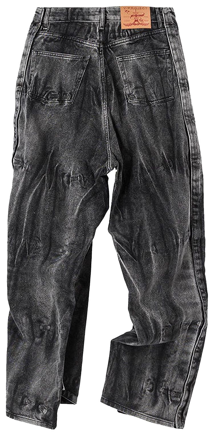 YProject Velcro Panel Jeans Black