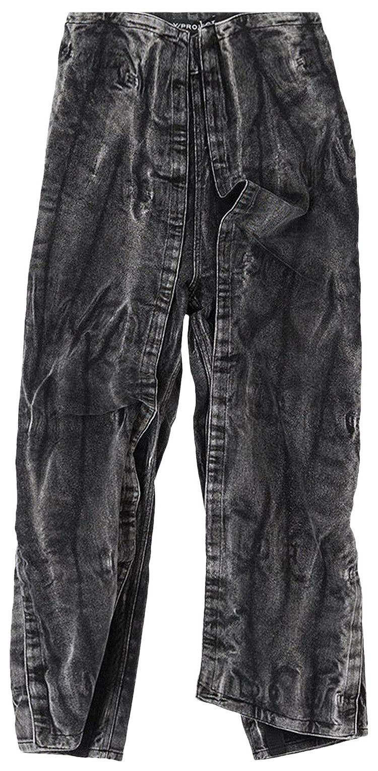 YProject Velcro Panel Jeans Black