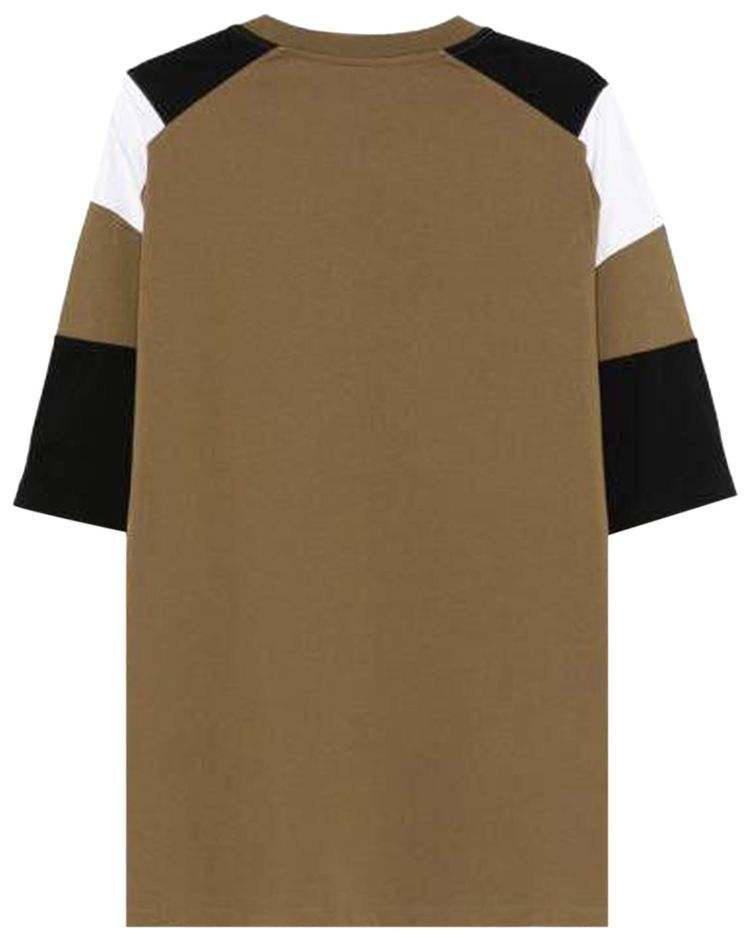 Martine Rose Oversized Panelled T Shirt GreenKhaki