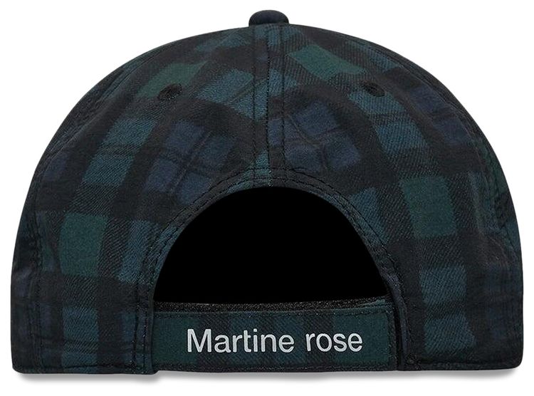 Martine Rose Nylon Cap BlackTartan