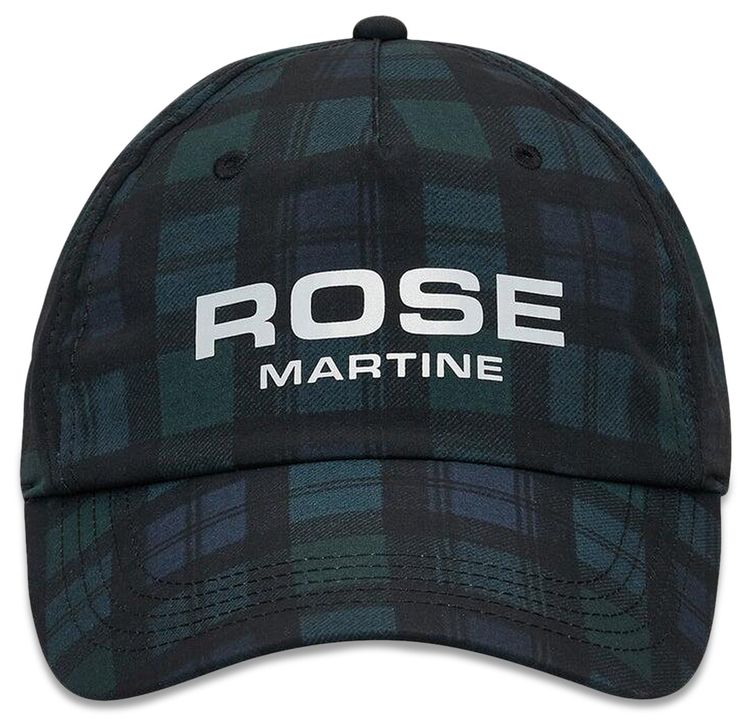 Martine Rose Nylon Cap BlackTartan