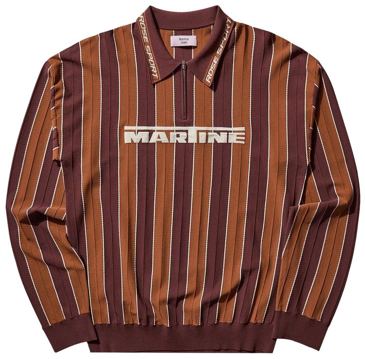 Martine Rose Logo Polo Brown