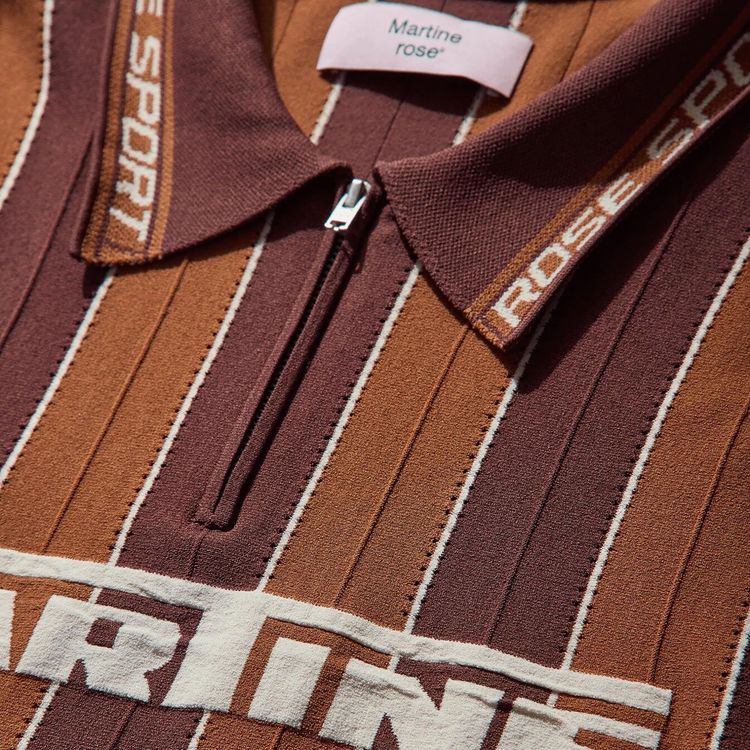 Martine Rose Logo Polo Brown