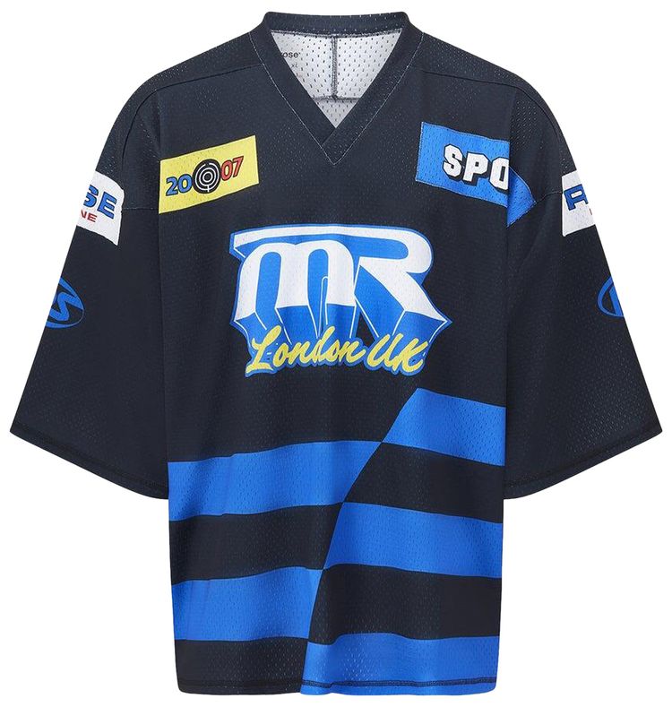 Martine Rose Oversized Football Top Black