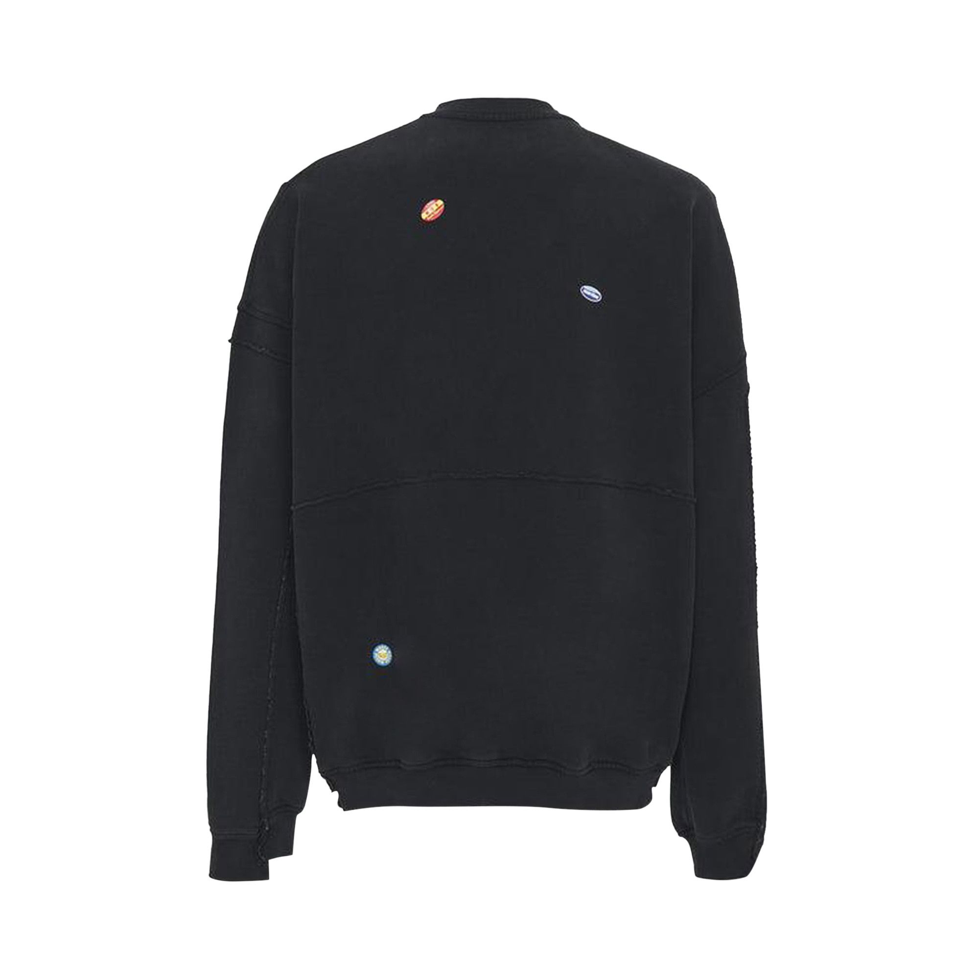 Buy Martine Rose Zip Up Crew 'Black Washed/Black' - 642JS02002L