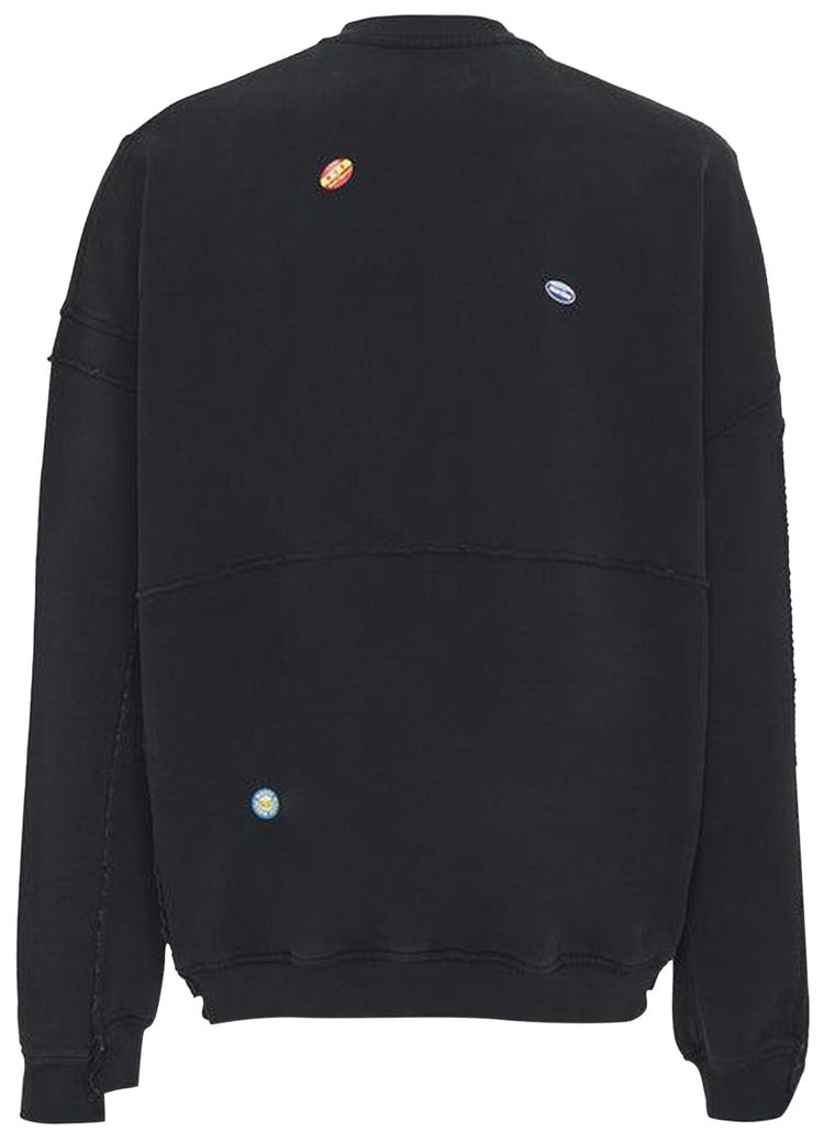 Martine Rose Zip Up Crew Black WashedBlack