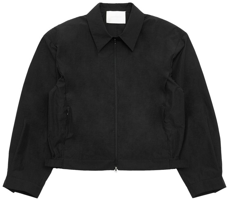 Amomento Cropped Zip Up Jumper Black