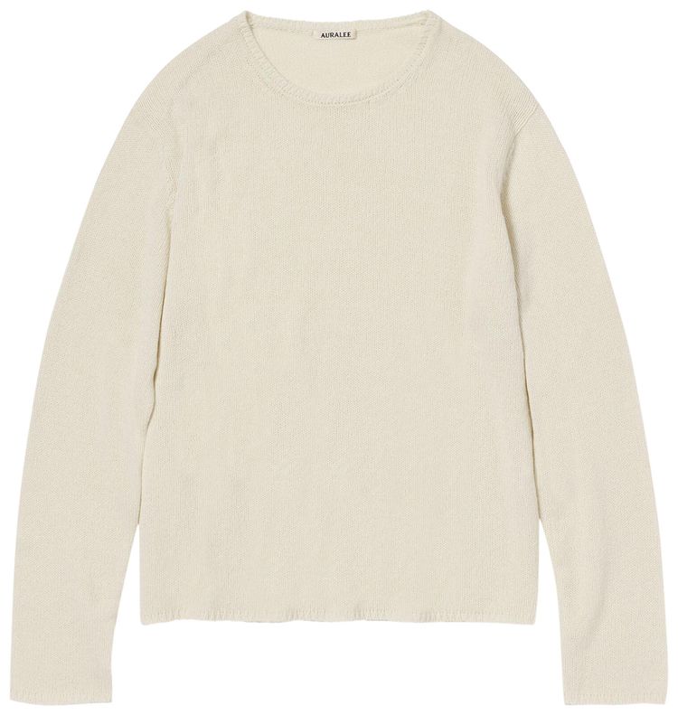 Auralee Summer Cashmere Knit Ivory White