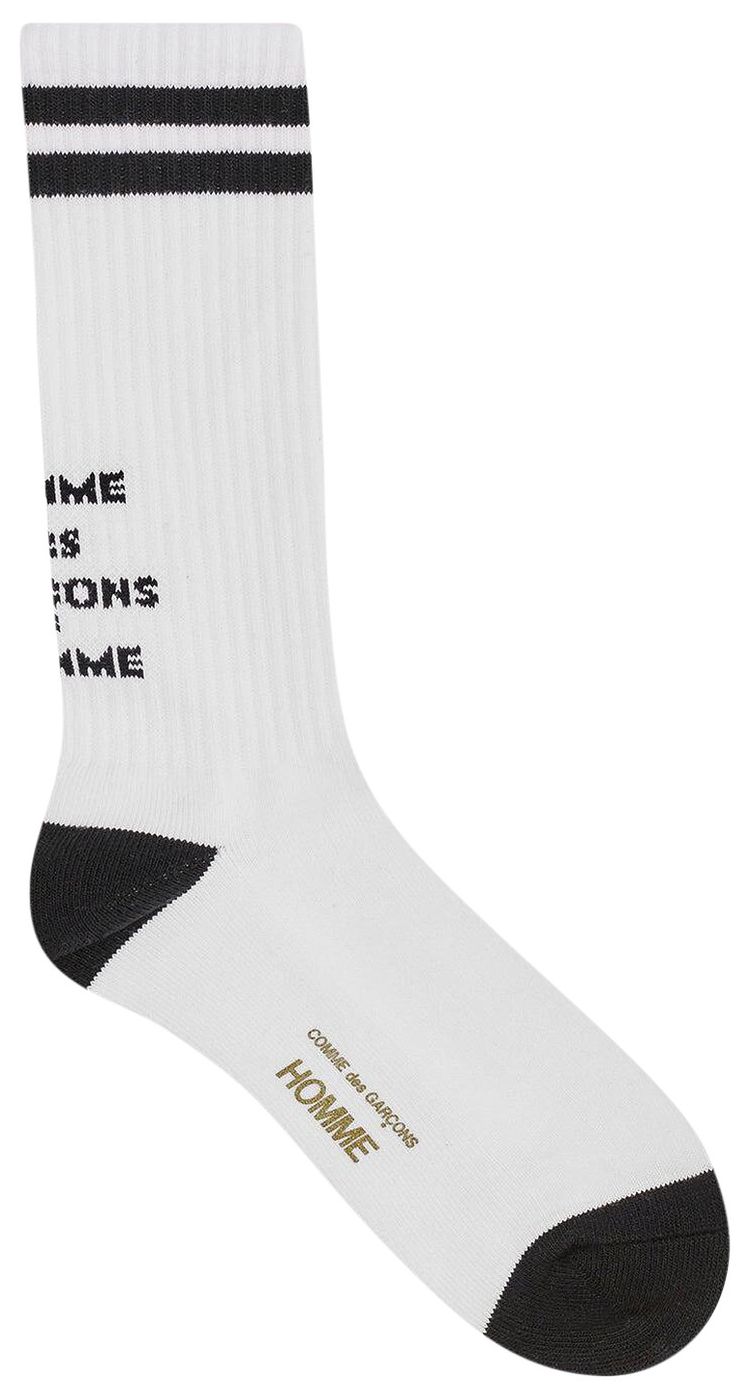 Comme des Garcons Homme Plus Pilled With Lines Socks White