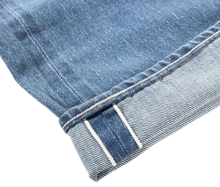 Auralee Selvedge Faded Light Denim Pants Light Indigo