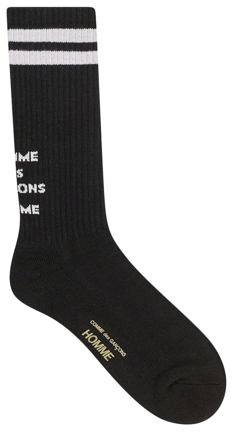 Comme des Garcons Homme Plus Pilled With Lines Socks Black