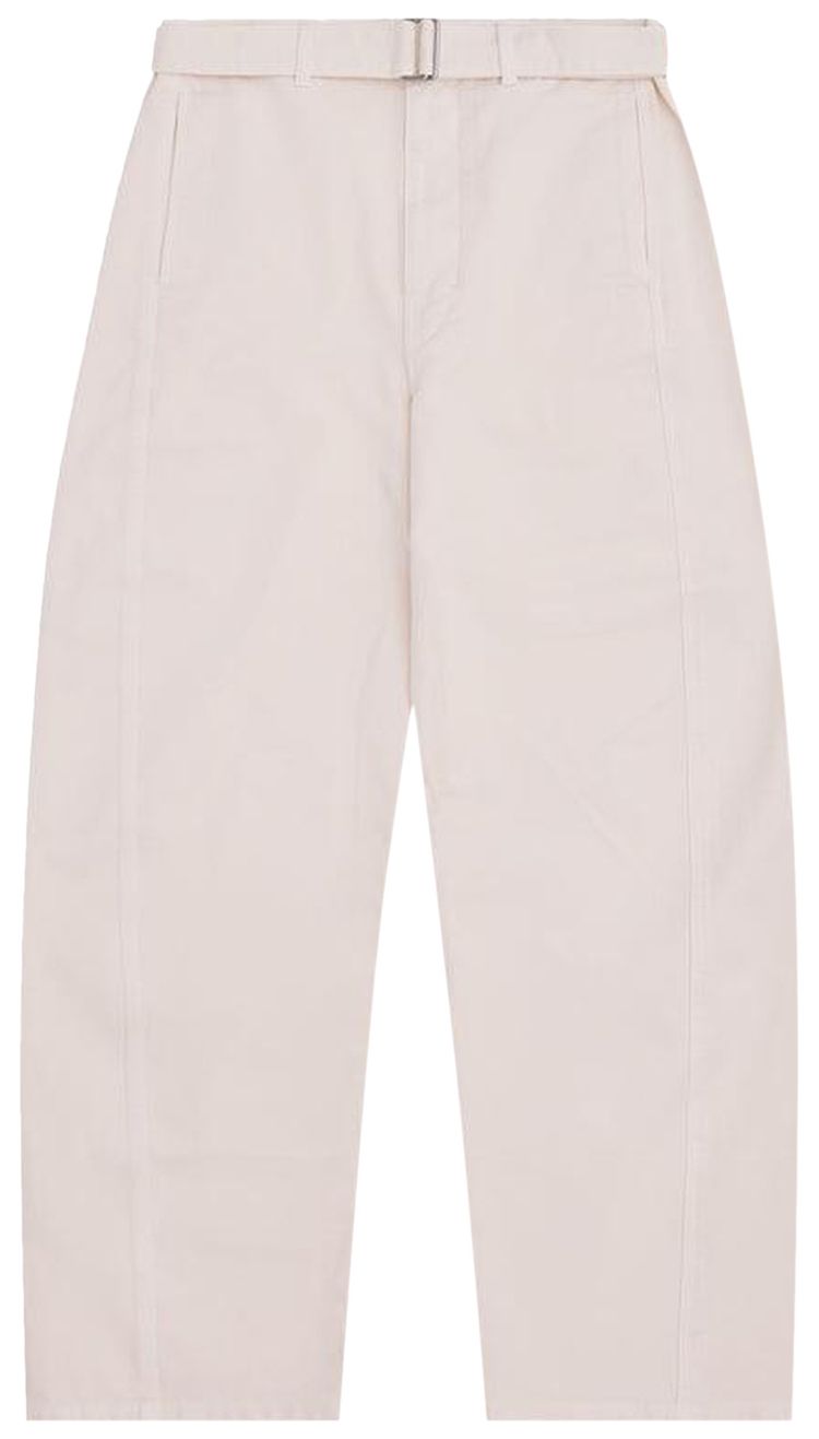 Lemaire Twisted Belted Pants Snowy Off White