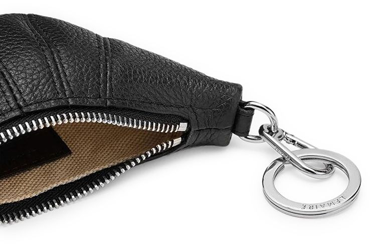 Lemaire Mini Croissant Keyring Black