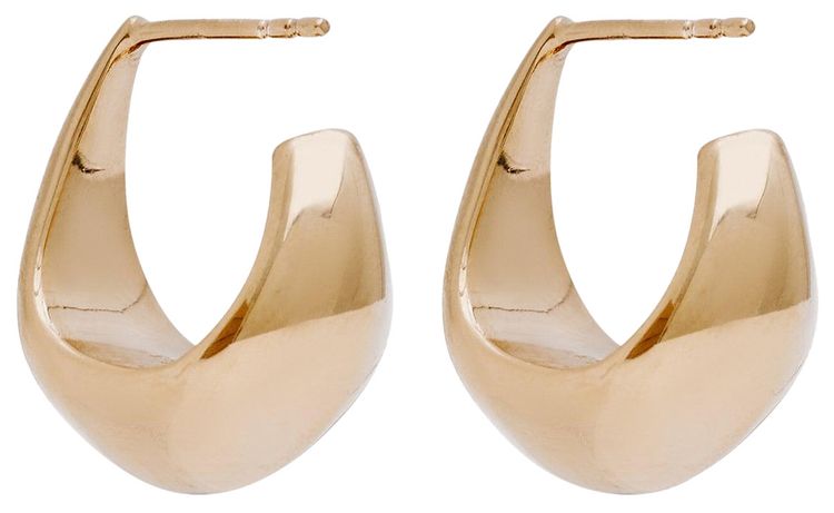 Lemaire Curved Mini Drop Earring Light Gold