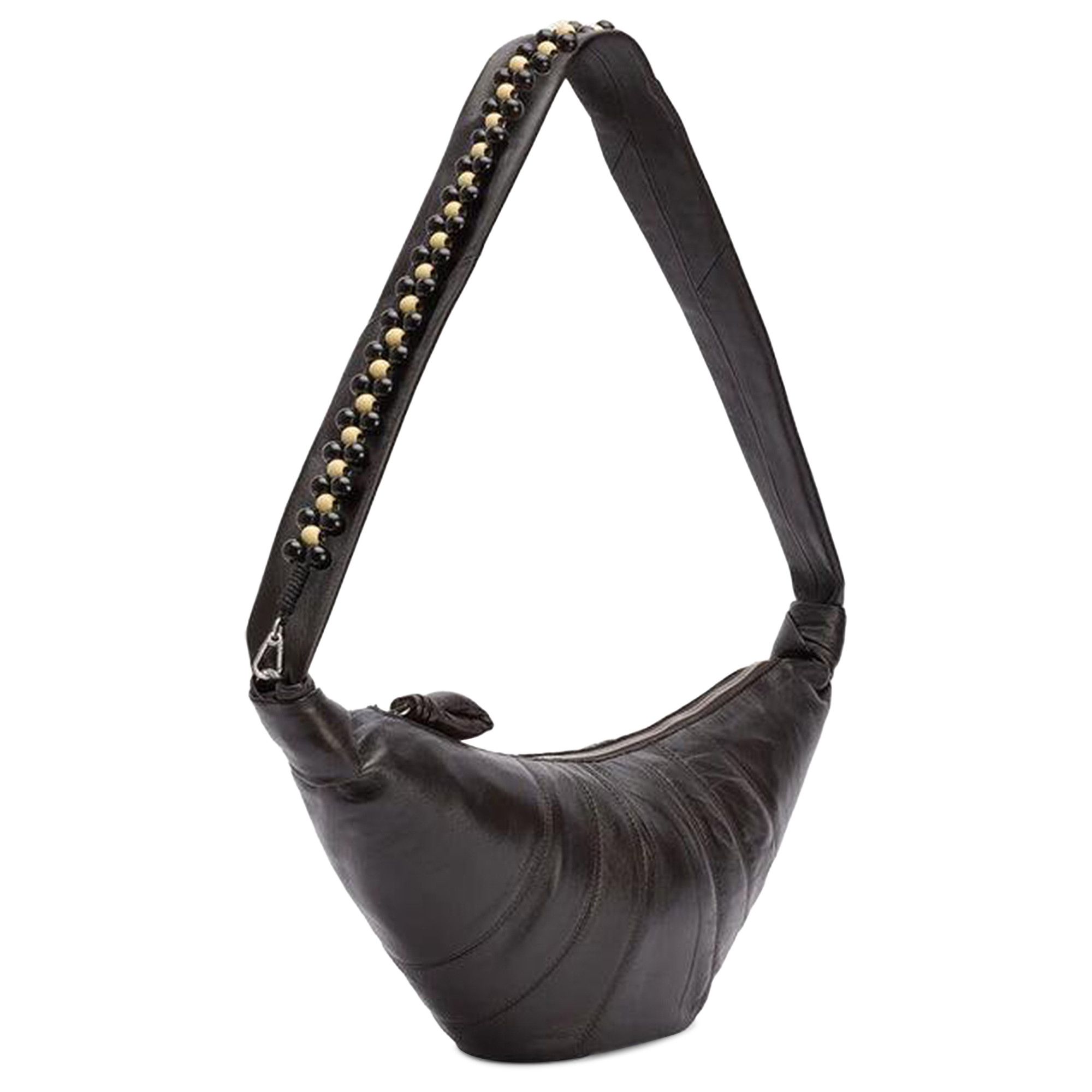 ショルダーバッグ・ポシェット LEMAIRE SS25 \"PEARLS CROISSANT\" BAG (BG0158 LL0131BR490) Lemaire Pearls Croissant Bag Brown SS25 Women's Shoulder Bag
