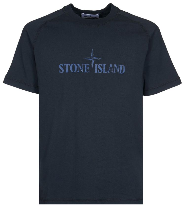 Stone Island Institutional Two Print T Shirt Navy Blue