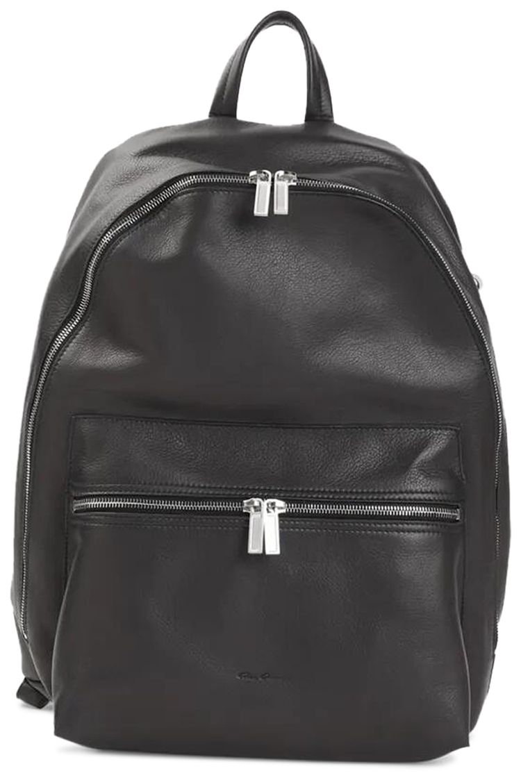 Rick Owens Soft Grain Cow Leather Backpack Black