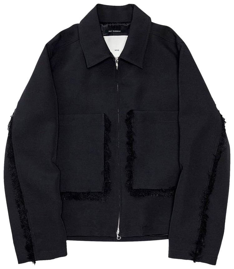 Song for the Mute Crop Patch Pocket Jacket Black