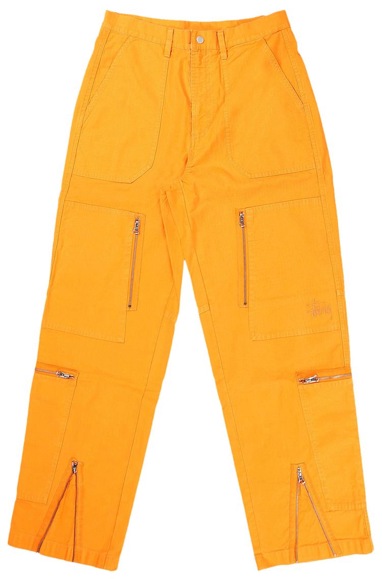 Stussy Pigment Dyed Ripstop Flight Pants Orange