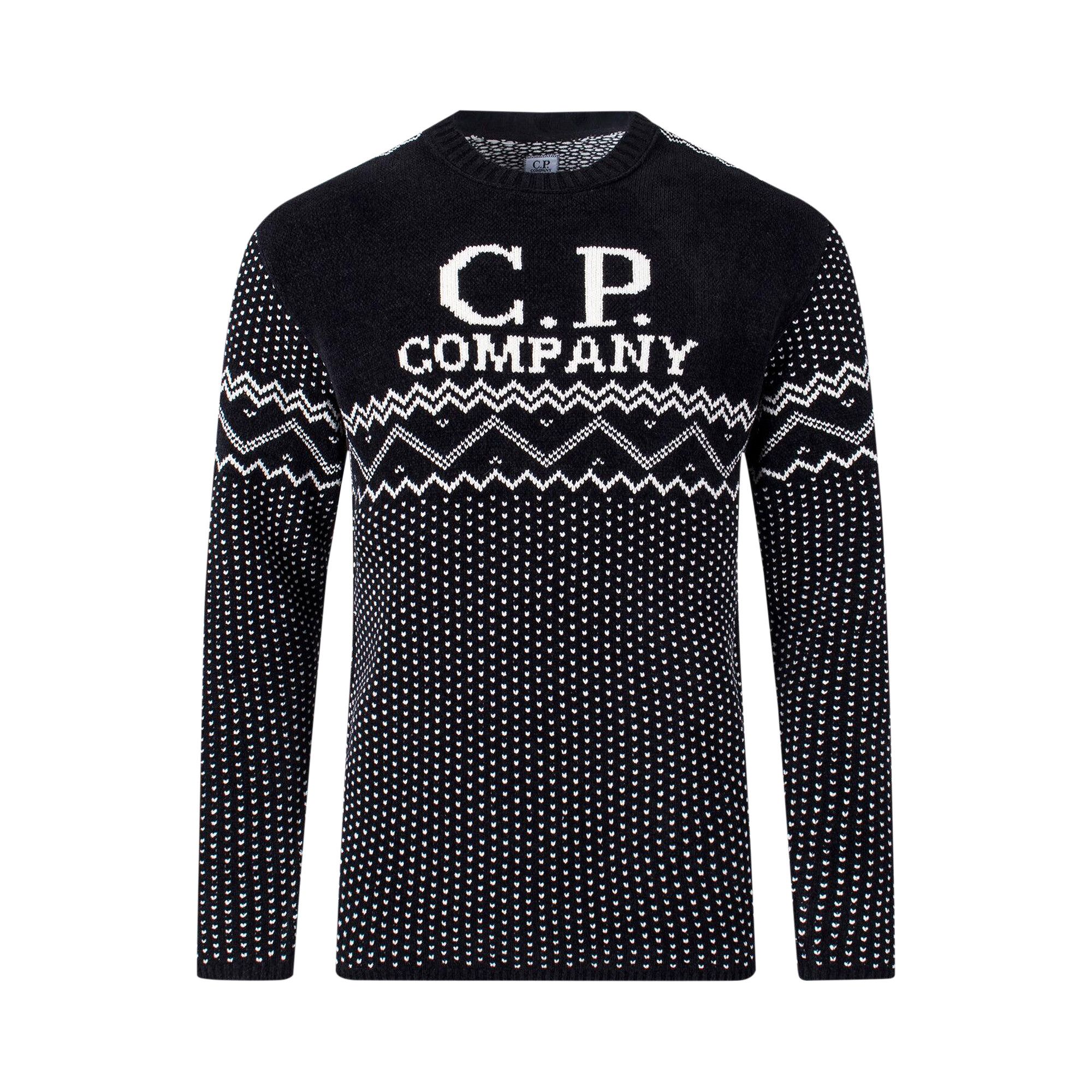 CP6 まとめ売り Buy C.P. Company Chenille Jacquard Knitted Jumper 'Black