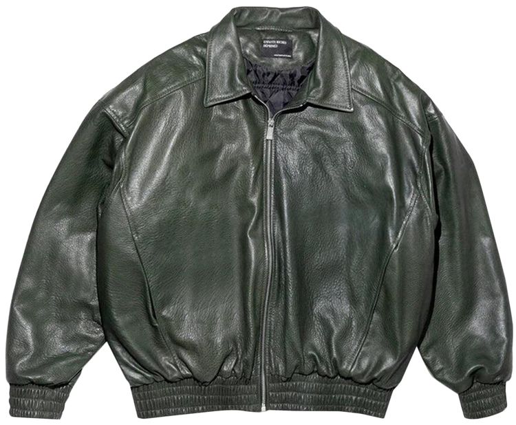 Enfants Riches Deprimes Painters Wives Leather Library Jacket Dark Green