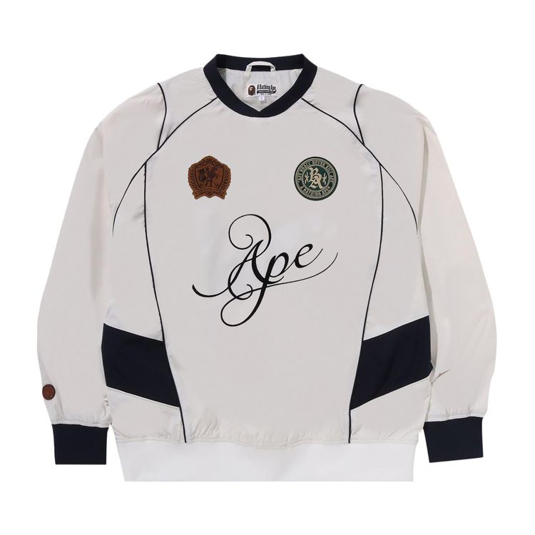 BAPE Multi Logo Relaxed Fit Pullover White