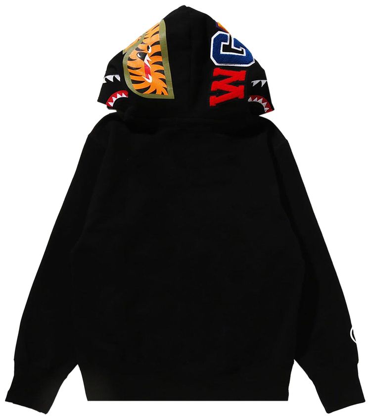 BAPE 1st Camo Shark Full Zip Double Hoodie Black