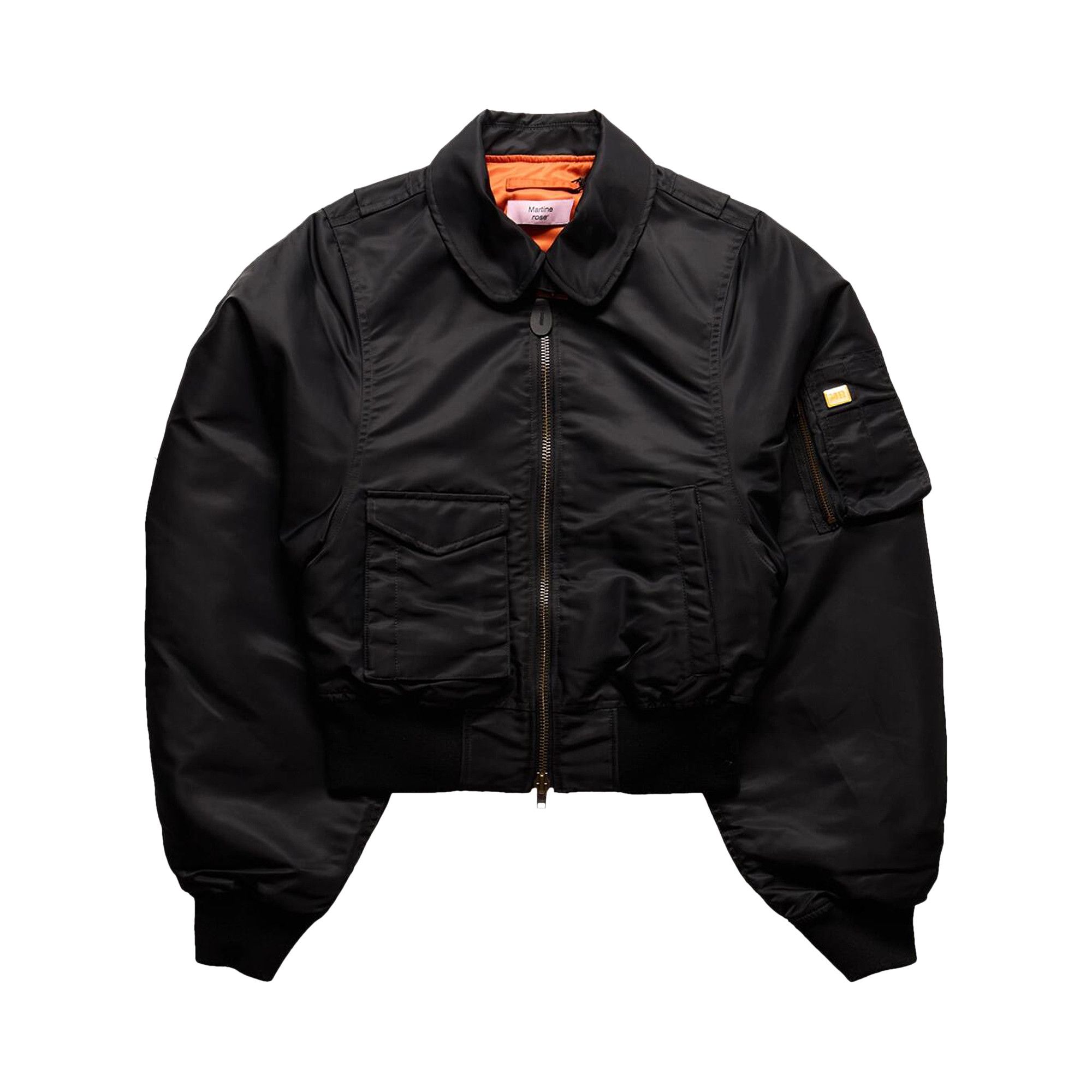 Buy Martine Rose Shrunken Bomber Jacket 'Black' - 723WO01001 BLAC
