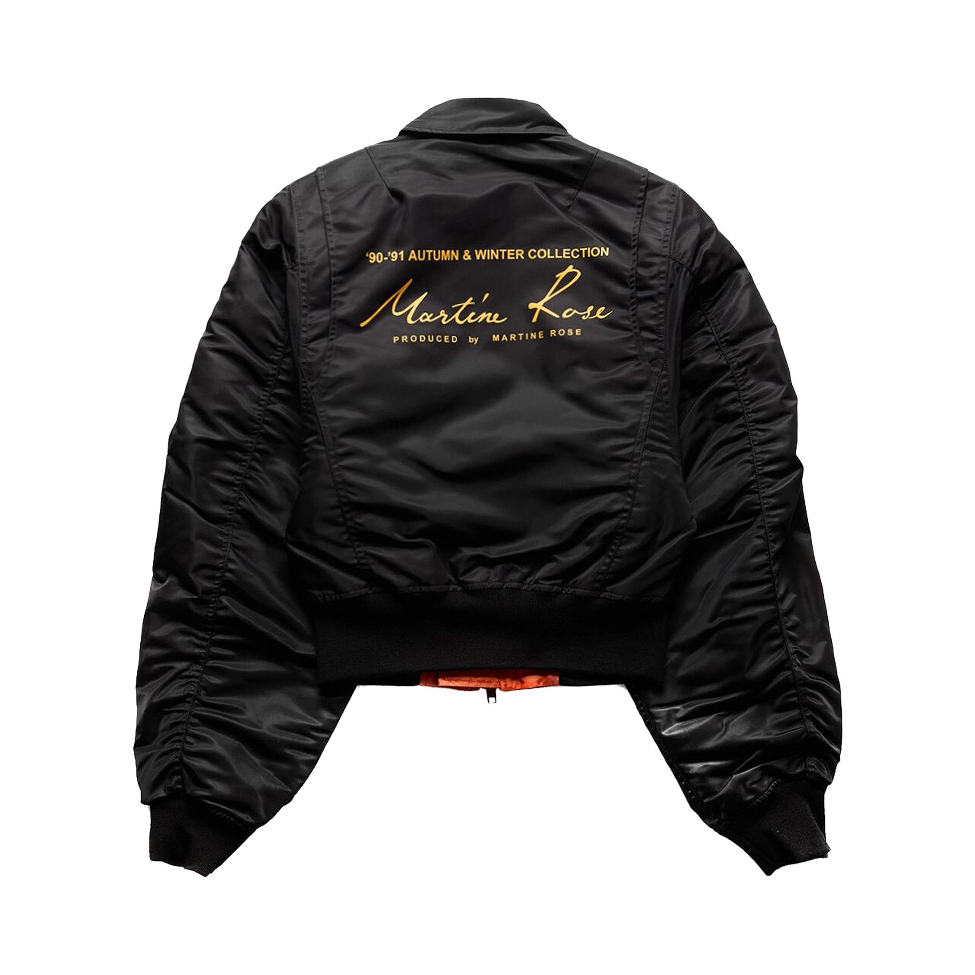 Buy Martine Rose Shrunken Bomber Jacket 'Black' - 723WO01001 BLAC