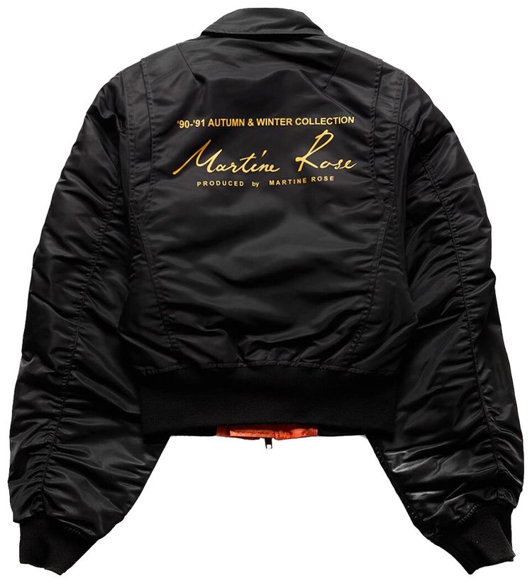 Martine Rose Shrunken Bomber Jacket Black