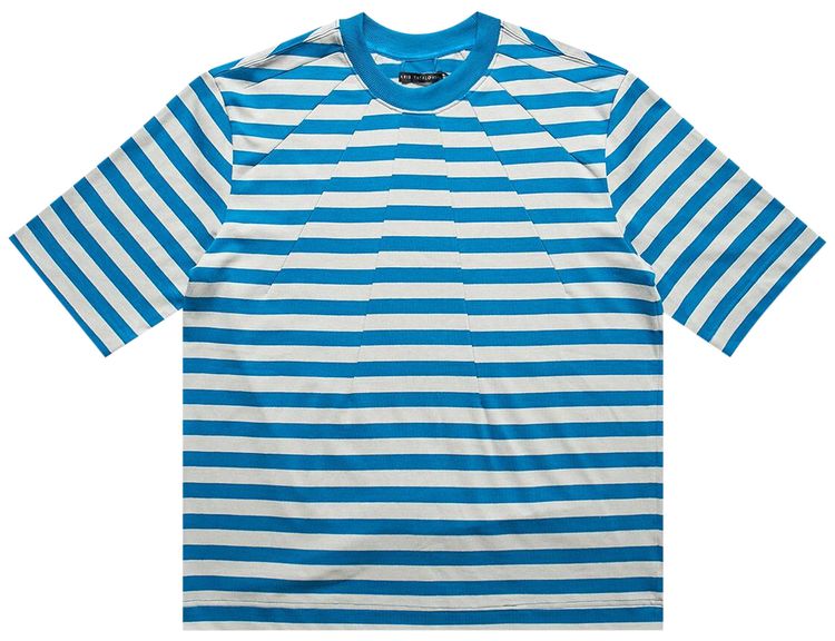 Aris Tatalovich Dart Neck Stripe T Shirt Grey