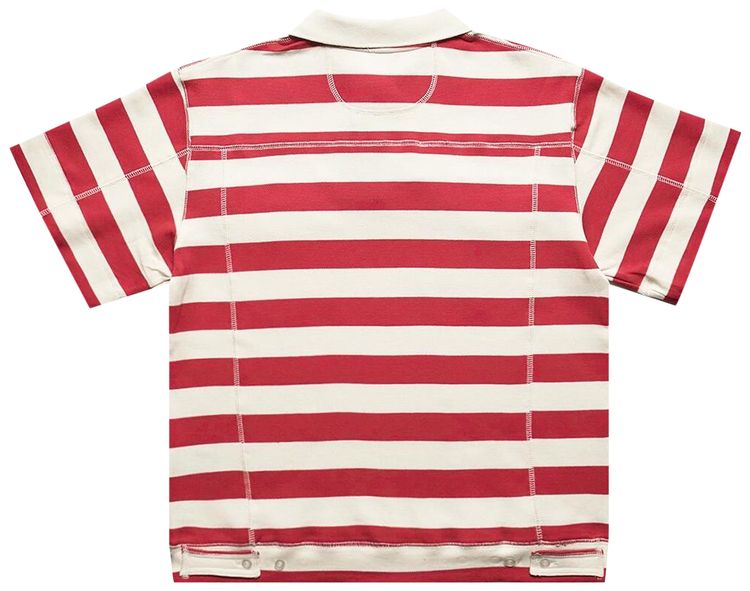 Aris Tatalovich Stripe Trucker Polo Red
