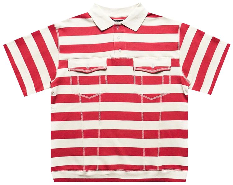 Aris Tatalovich Stripe Trucker Polo Red