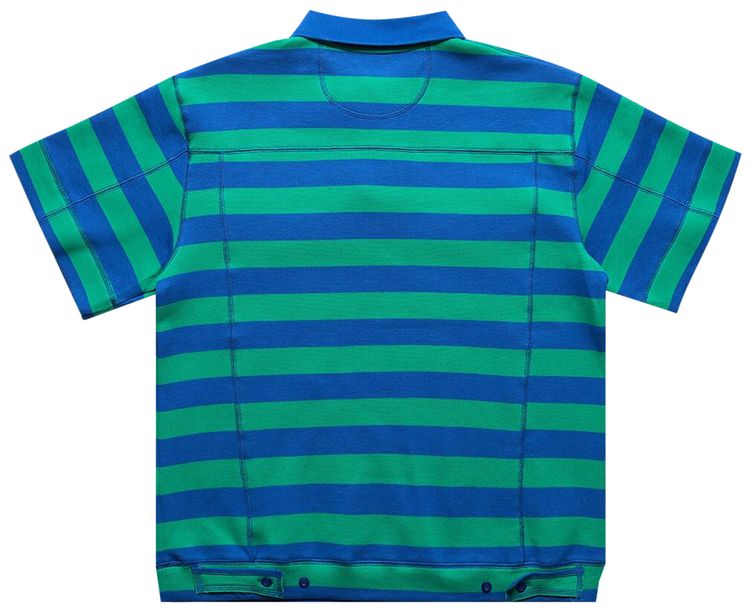 Aris Tatalovich Stripe Trucker Polo Blue