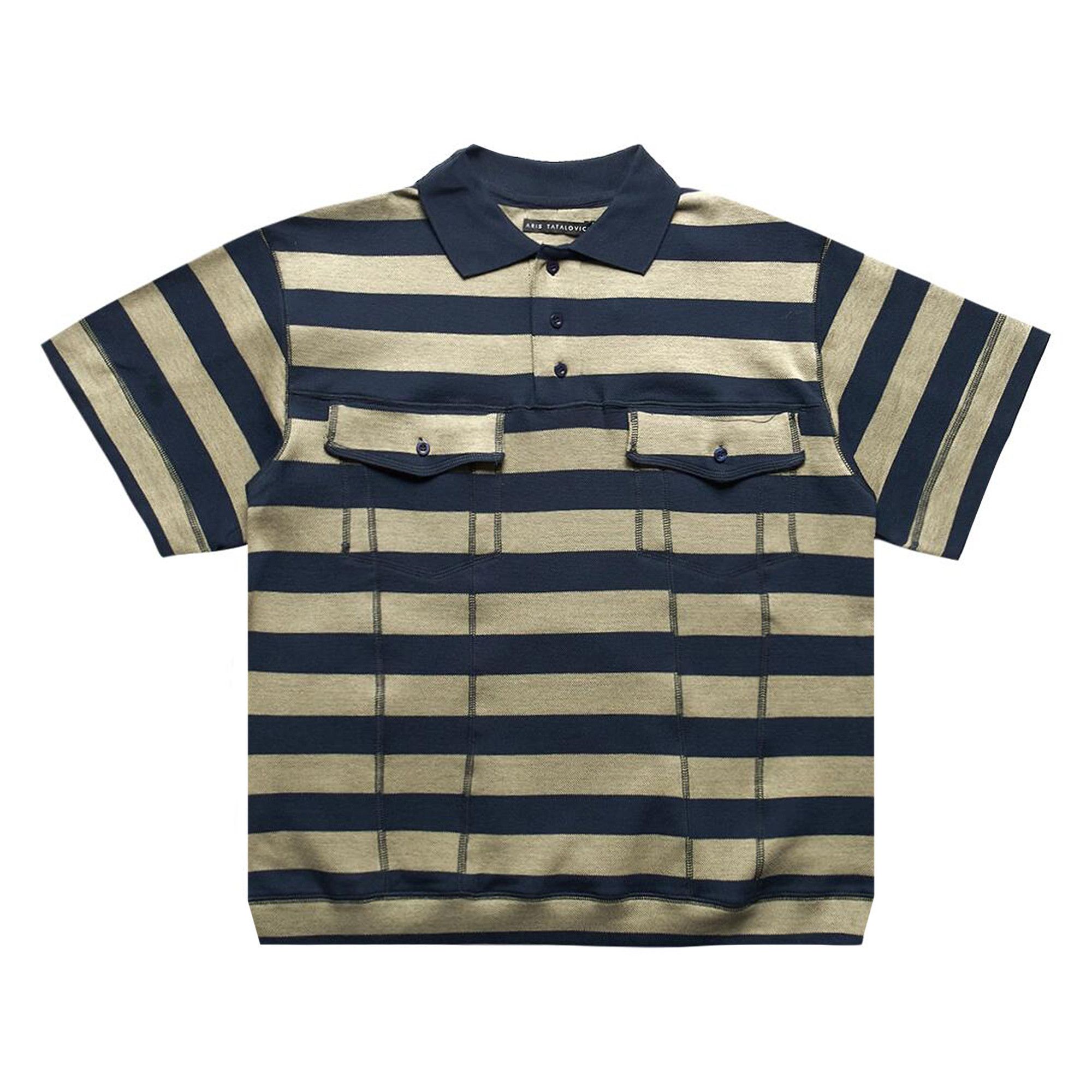 トップス ARIS TATALOVICH STRIPE TRUCKER POLO Aris Tatalovich