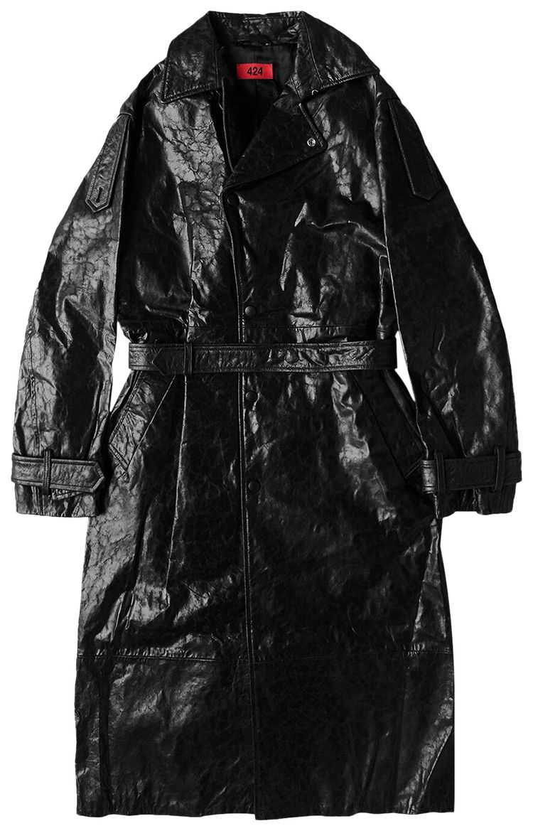 424 Trench Coat Black