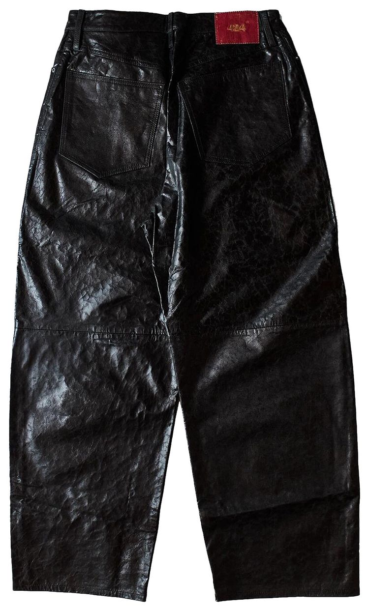 424 Big Daddy Leather Pant Black