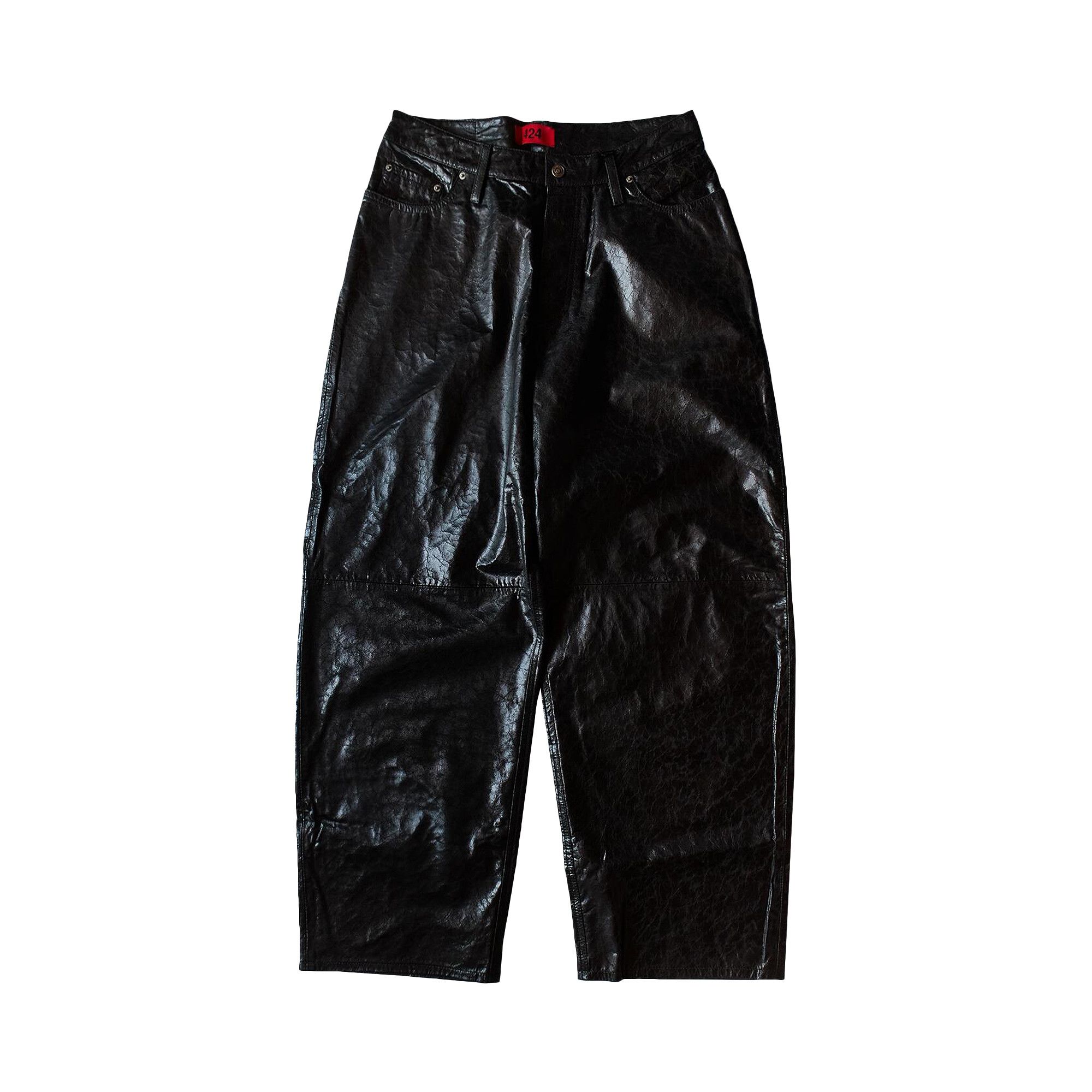 Buy 424 Big Daddy Leather Pant 'Black' - FFFMT23AP PE226 999 | GOAT